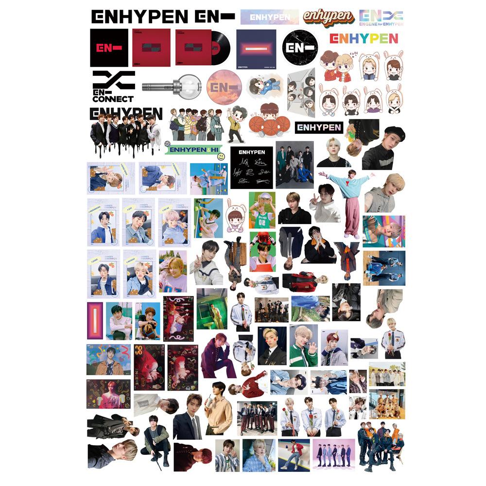 buy 105pcs set enhypen graffiti decorative stickers en kpop idol group cartoon luggage sticker student stationery at affordable prices free shipping real reviews with photos joom