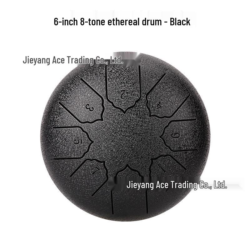 

Mini 6-Inch 8-Tone Steel Tongue Drum - Children s Percussion Instrument чёрный