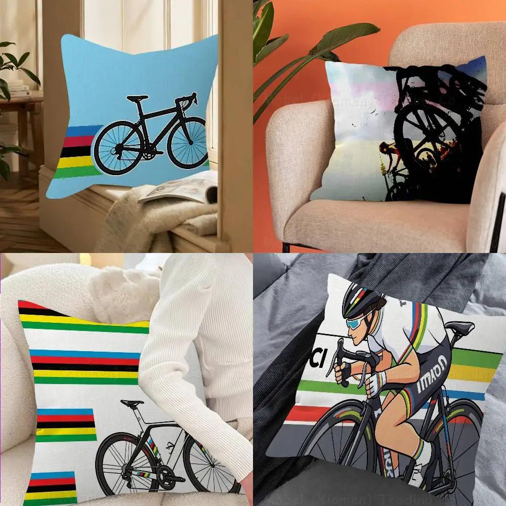 Federa per cuscino arte ciclismo mountain bike federa per cuscino divano decorazione stanza casa regalo per bambini