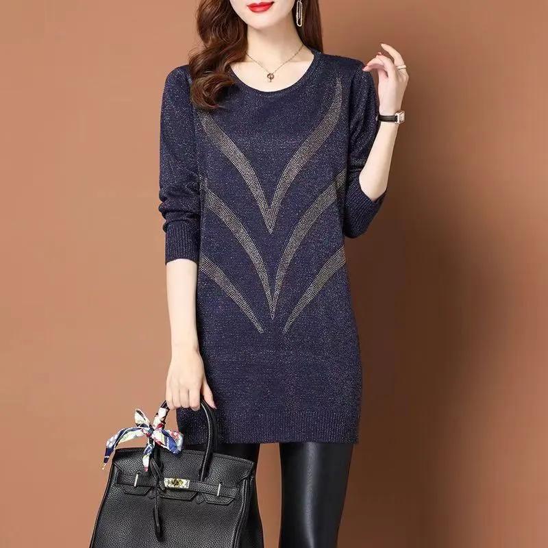 Haine Noi de Toamnă Pulovere de Damă Pulovere Subțiri cu Paiete de Toamnă Timpurie Cămăși de Fund Mânecă Medie de Primăvară și Toamnă