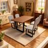 Miniature Dining Table And Chair Set 1/12 Dollhouse Mini Table Chair Furniture Model Dollhouse Home Scene Decor Pretend Play Toy