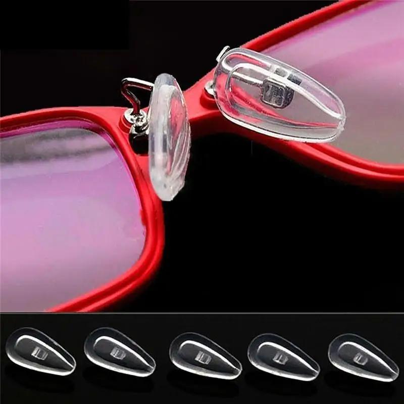 10 Pairs New Arrival Screw-On Type Oval Silicone Eyeglass Sunglass Glasses Nose Pads