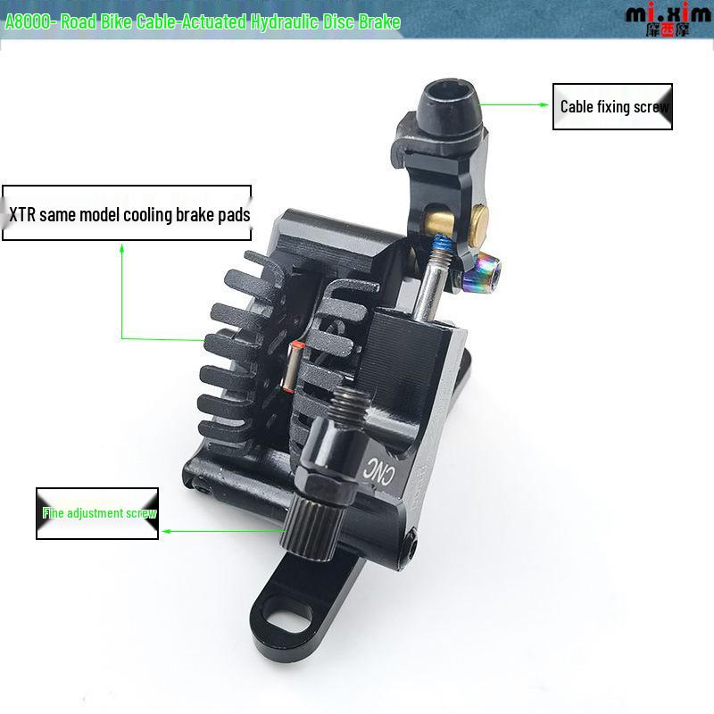 Mi.Xim A8000 Hydraulické kotoučové brzdové třmeny ovládané lankem pro kotouče 140/160 mm