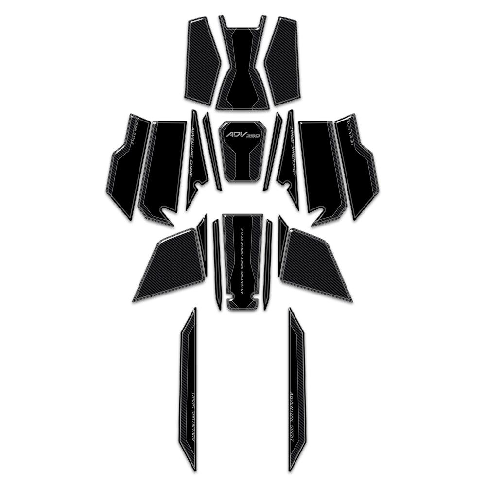 3D Epoxy Resin Sticker Protection Decal Kit Tank Pad For ADV350 ADV 350 2022 2023 2024 2025