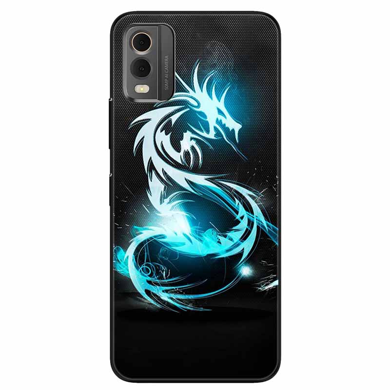 

For Nokia C32 Case Cartoon Silicone Protective Soft Bumpers for Nokia C22 C02 C210 Phone Cases C 32 TPU Shells Cool Wolf Animals Nokia C210