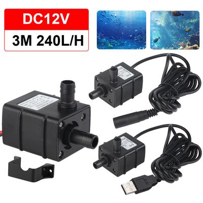 120L/H Mini Submersible Pump USB Pumping Water Circulation DC12V Brushless Small Water Pump Micro 5V for Garden Pond Fish Tank
