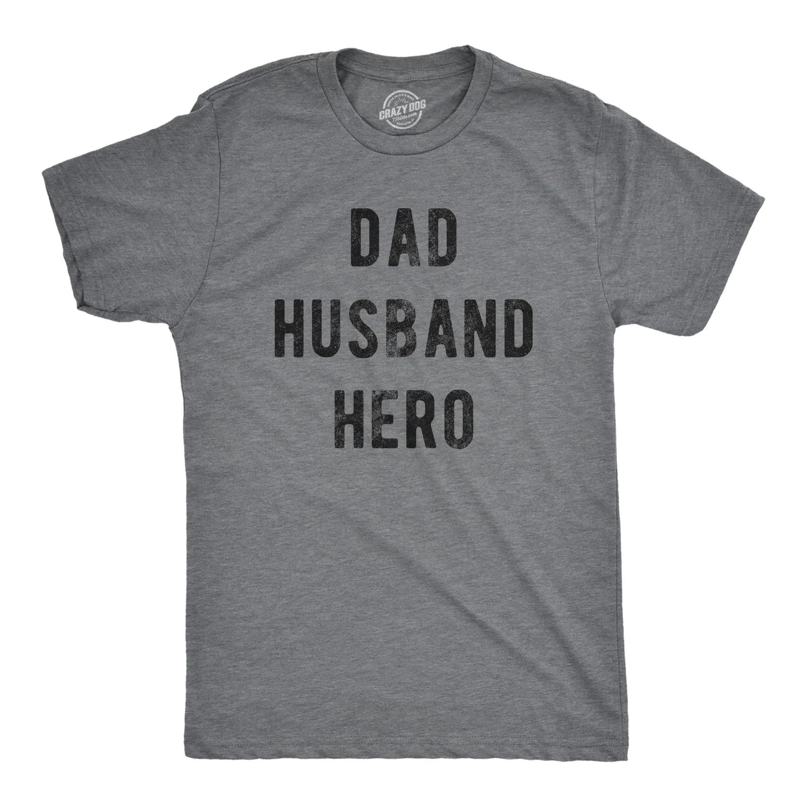 Mens Dad Husband Hero T Shirt Funny Fathers Day Gift for Papa Awesome Pop XL