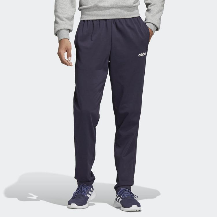 Adidas Essentials Plain T Knit Track Pants Men Bottoms Blue DU0377