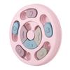 Pet Treat Puzzle Toy Interactive Prevent Slip Round Dog Slow Feeder Toy for Cat Puppy Pink