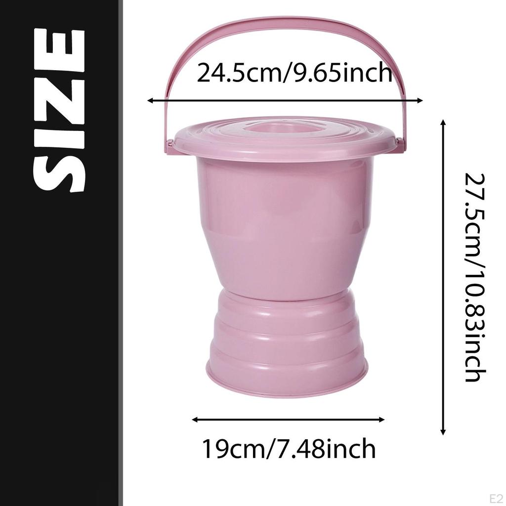 Spittoon Urinal with Lid Chamber Pot Practical Portable Potty Bucket for Indoor Adults