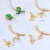 Original Charms Fixed Clamp Beads Copper Golden Bow Leopard Cat Dog Beads Fit Pendant Bracelet Women Jewelry Gifts