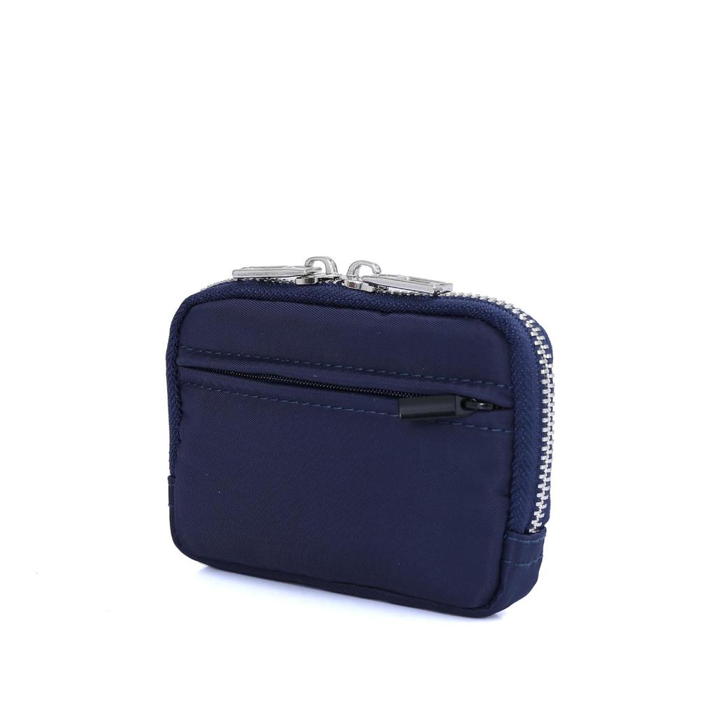 Kompakter RFID Münz-, Karten- und Schlüsselhalter - Diebstahlsicher, einfarbiges Design