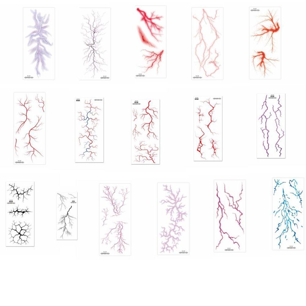 Crack Mark Temporary Tattoo Sticker Realistic Body Art Halloween Blood Vessels Tattoo Makeup