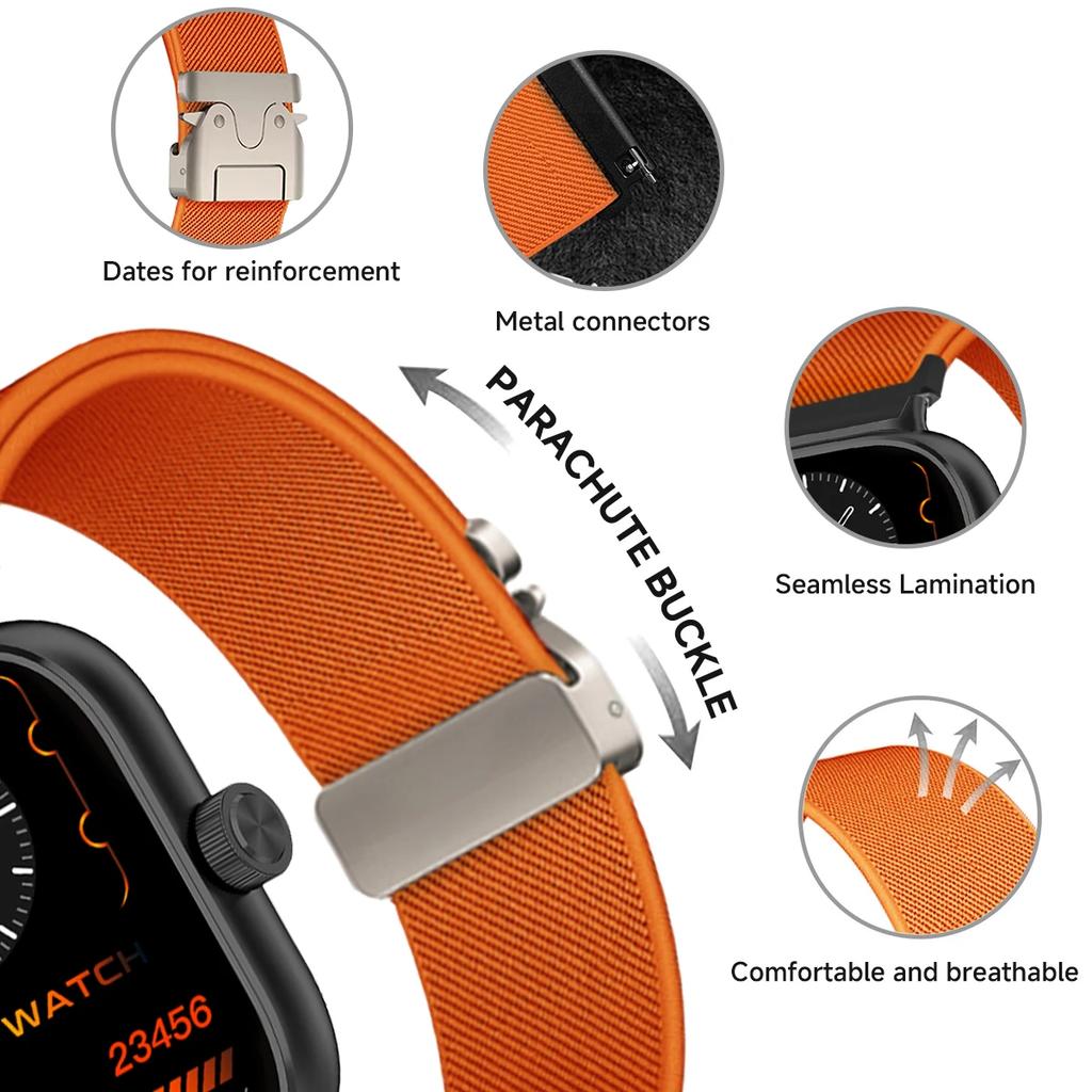 Nylon Loop Strap for Redmi Watch6 5 4 Metal Buckle Band for XIAOMI MiBand 9Pro 8Pro Adjustable Sport Correa Replacement Bracelet