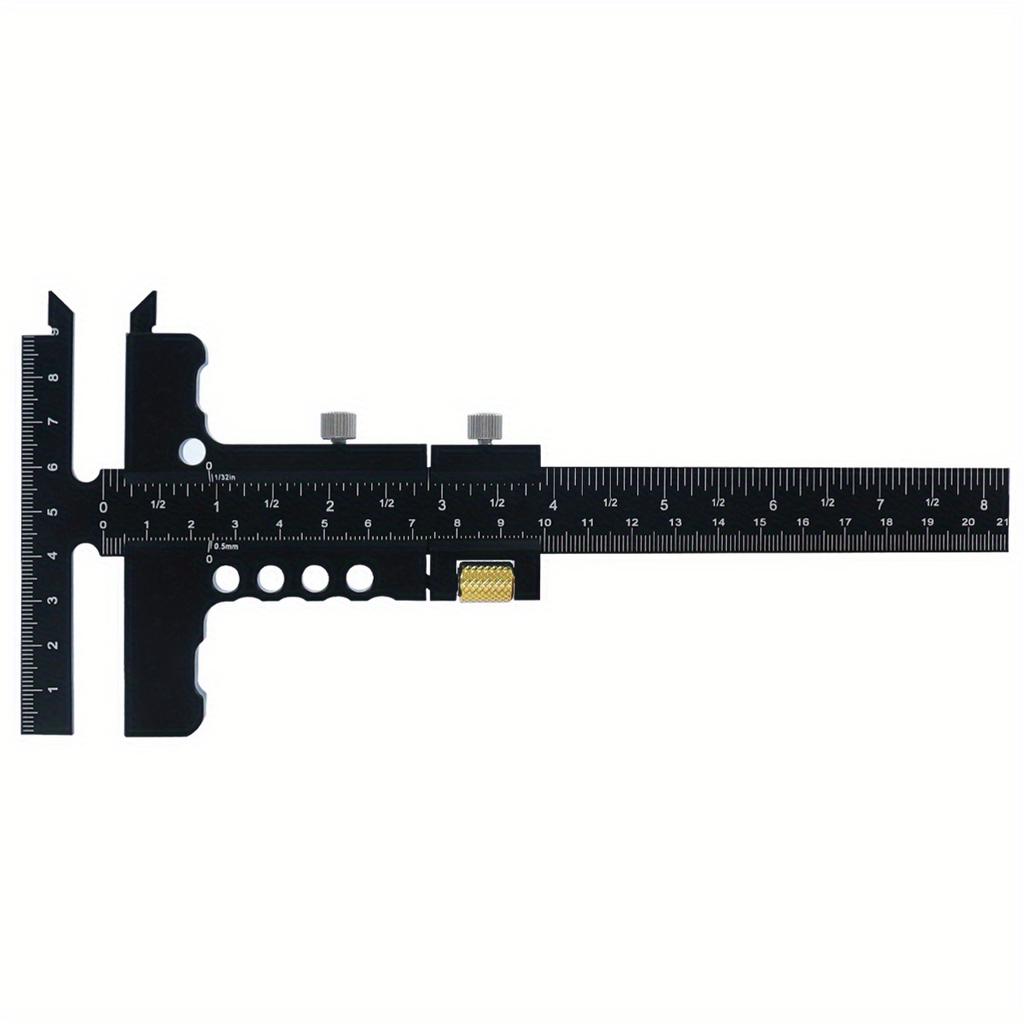 Woodworking Scriber Gauge - Aluminum Alloy Sliding Marking Gauge,T-Square Scribing Measuring Marking Framing Ruler Tool