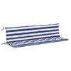 Garden Bench Cushions 2 Pcs. Blue&White Striped 200x50x7cm Fabric