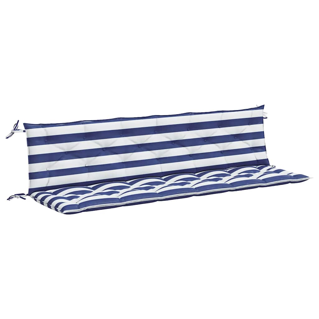 Garden Bench Cushions 2 Pcs. Blue&White Striped 200x50x7cm Fabric