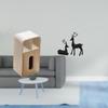 Elegant Resin Tissue Dispenser Box with Black Deer Statue Multipurpose Rectangular Holder for Office