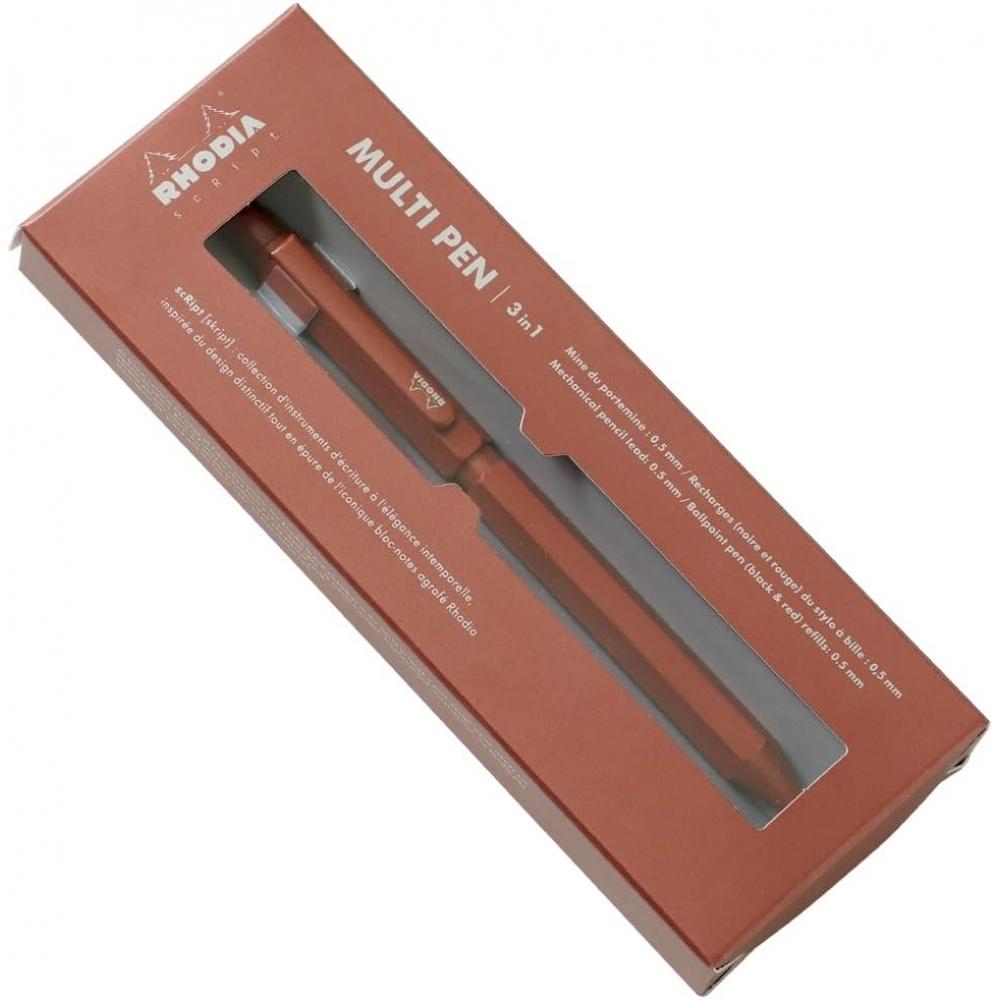 Rhodia Wielofunkcyjny Długopis Wielokolorowy Bordowy Brązowy Olejowy Długopis Kulkowy 0,5 mm