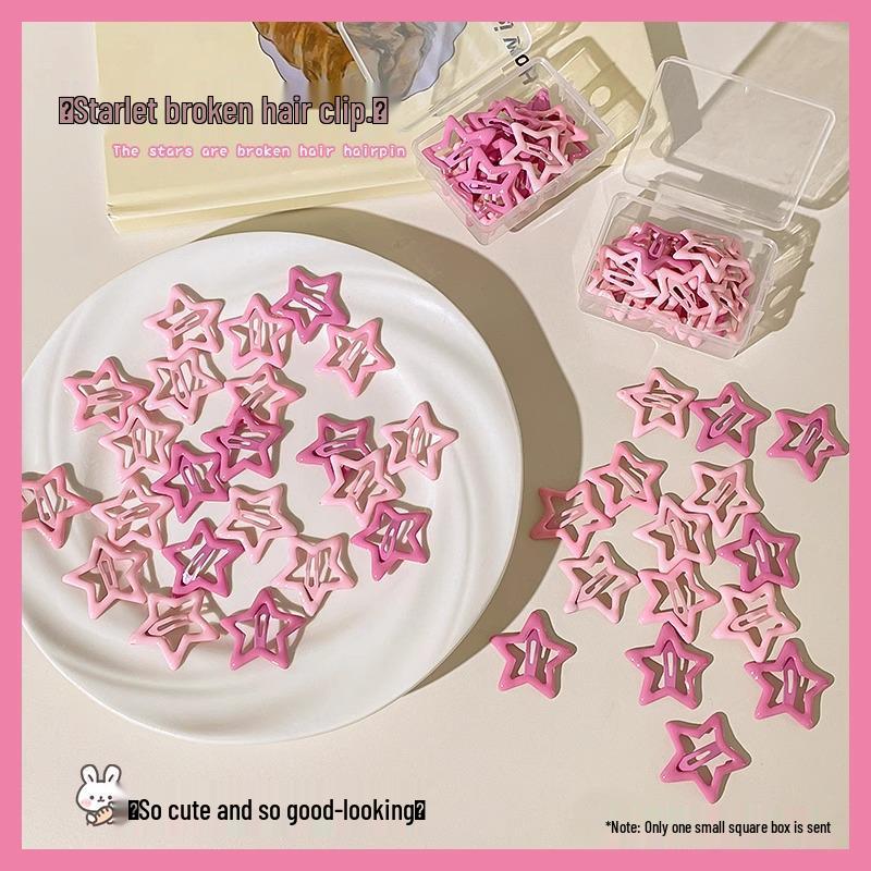 Y2K Dopamine Color Pentagram Small Hair Clip for Women & Kids - Cute Bangs & Side Hair Accessory