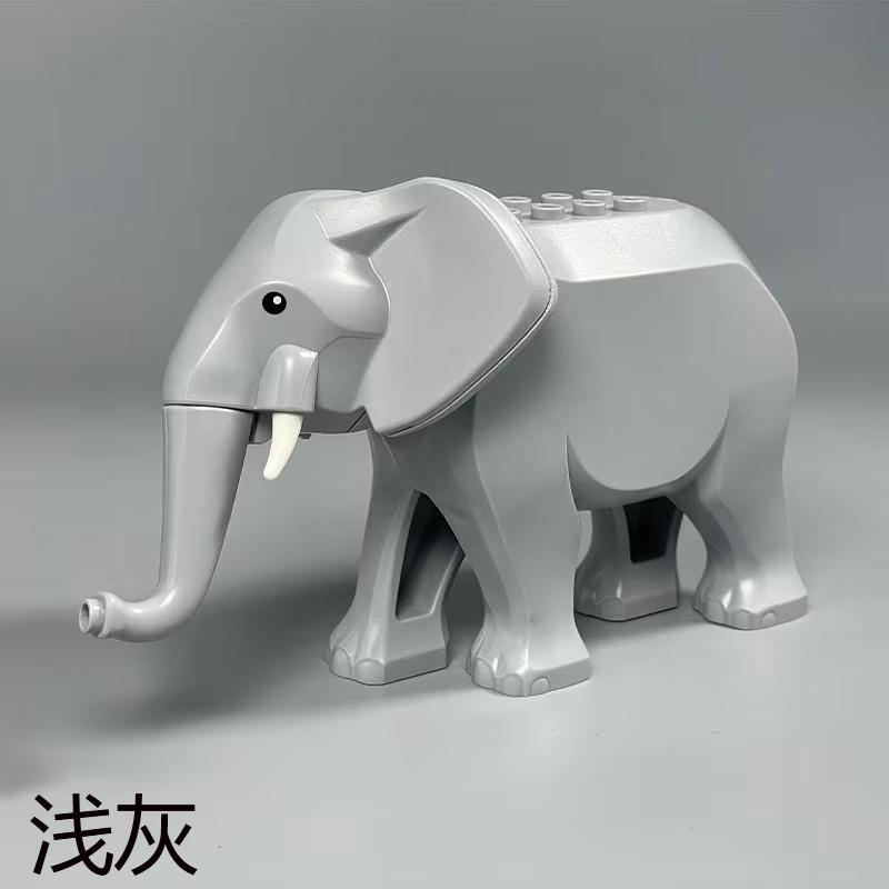 MOC Animal Scene Building Blocks Zoo Elephants Giraffes Chimpanzee Camels Goats Camel Parrots Pigeon Accessories Bricks Toys N09