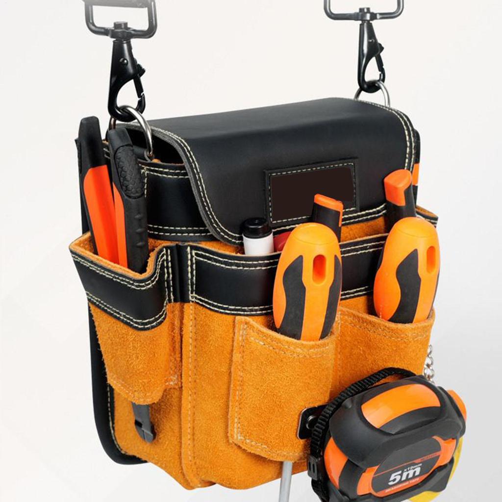 Tool Belt Bag Waterproof Waist Bag With Shoulder Strap Detachable Belt Tool Holder For Construction Electrical Maintenance