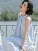Laengsseon Ls_Classy Blue Halterneck Sleeveless Dress