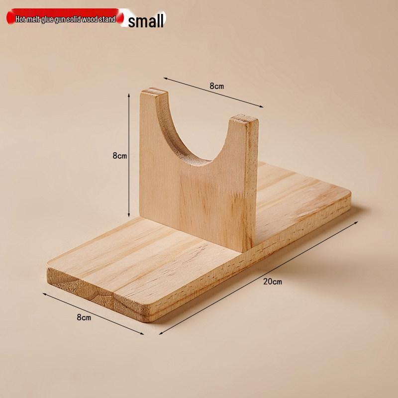 

Thickened Anti-Scald Solid Wood Stand for Hot Melt Glue Gun with Head Fixing Feature