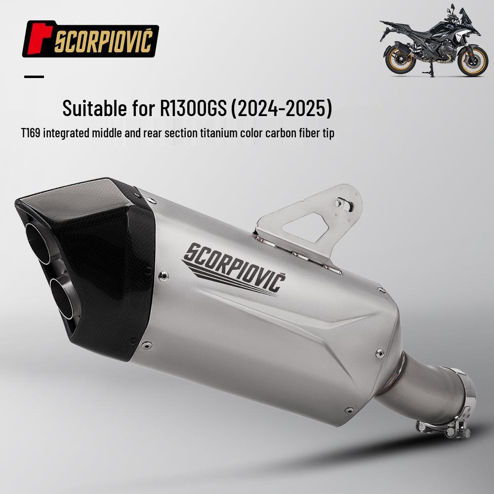 2024-2025 Integrated Mid-pipe and Muffler for R1300GS Motorcycle Modifications