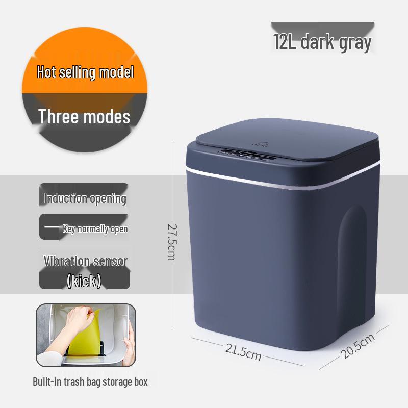 Automatic Smart Induction Trash Can for Home – Large Capacity for Living Room, Kitchen, Bathroom