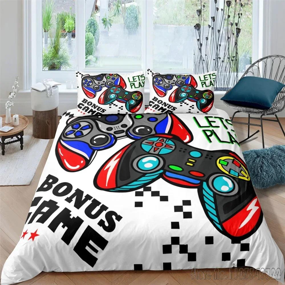 Admire Gamepad Love Child Cartoon Duvet Cover Set HD Comforter Cover for Kids Bedding Sets Bedclothes Bedroom Decor