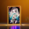 Anime Figure Hatsune Miku Light Painting Photo Frame Kawaii Action Figures Led Night Light PVC Collectible Model Toys Girl Gift