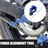 Generic 1Pcs Motorcycle Chain Alignment Tool, Aluminium Alloy Chain Adjusting Tool, Quick Accurate Alignment Tool, Chain Alignment Tool for Motorbike