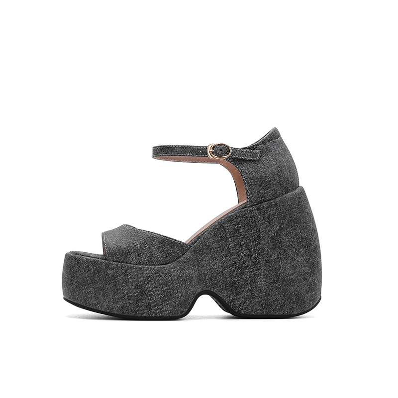 Krazing Pot Polyurethane Spring Autumn Size 43 Women Platform Super High Heels Women Round Toe Waterproof Pumps