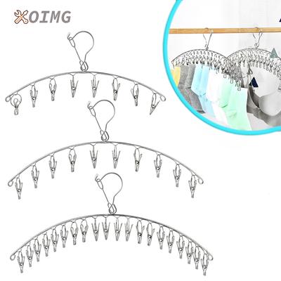 6-20Pegs Edelstahl Kleidung Trocknen Kleiderbügel Winddicht Kleidung Rack Clips Socke Wäscheständer Kleiderbügel Unterwäsche Socken Halter