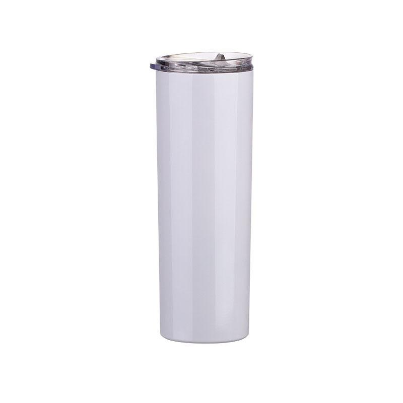In Stock Stainless Steel White Blank 20 Oz Tumblers for Sublimation Sided with Lid Sublimation Tumbler 20 oz Straight Blanks 20oz(566.99g) белый