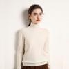 Women's High-Neck Cashmere Wool Pullover - Thick, Solid Color, Loose Fit, Autumn/Winter Sweater