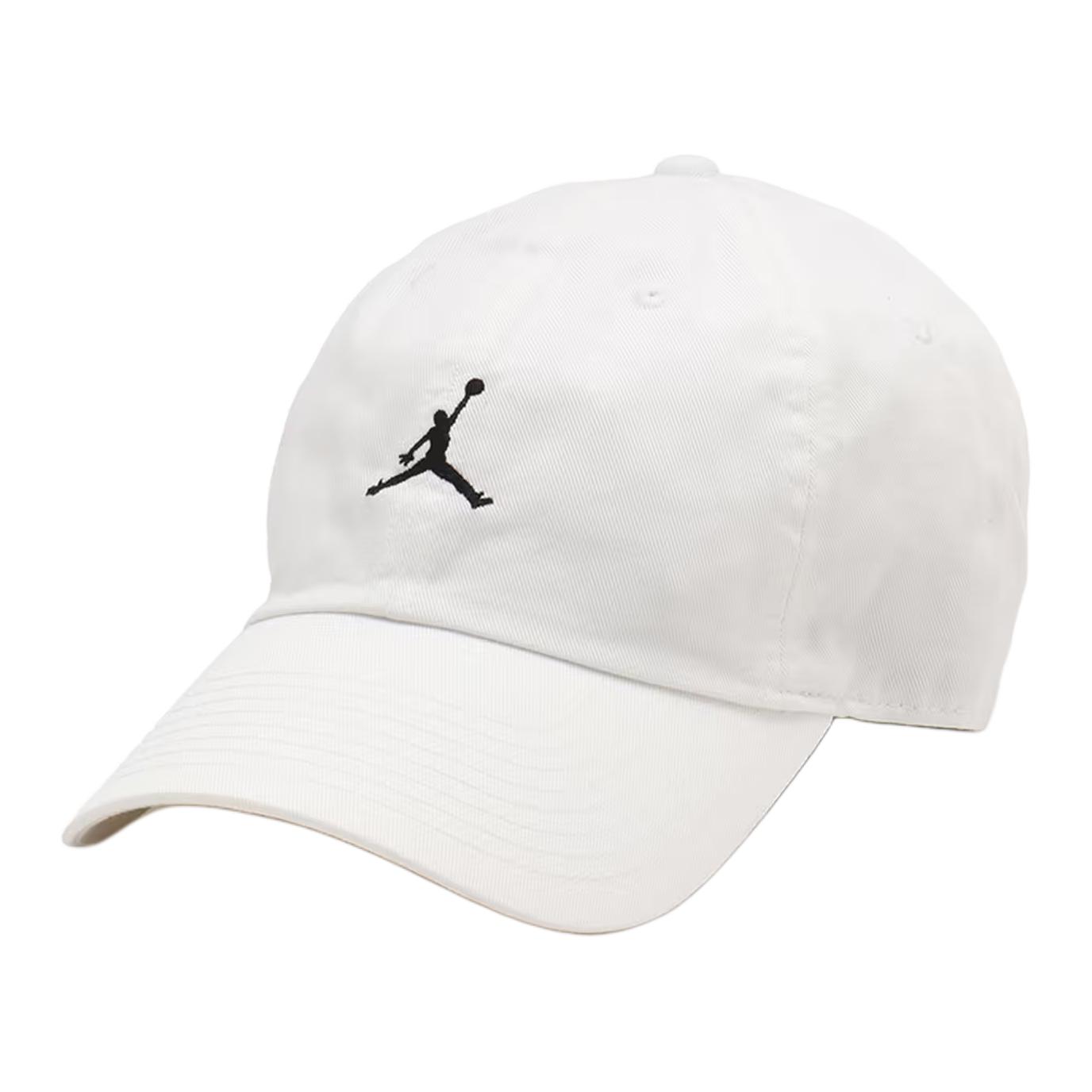 Jordan Logo Embroidered Cotton Baseball Cap Unisex hats White Black HQ1963-100 M/L