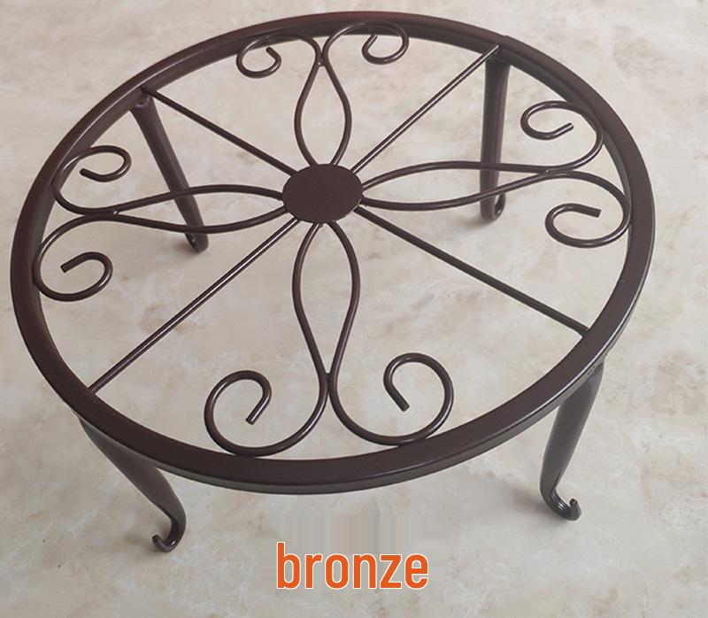 

Popular Wrought Iron Flower Pot Stand for Indoor/Outdoor Use - Small Single-Layer Hanging Basket for Balcony or Garden