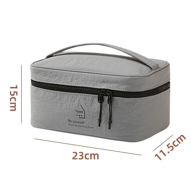Makeup Bag With Waterproof Nylon Travel Organizer For Cosmetics And Toiletries