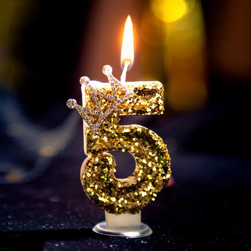 Creative Crown Birthday Number Candles - Adult & Kids Cake Decoration Topper