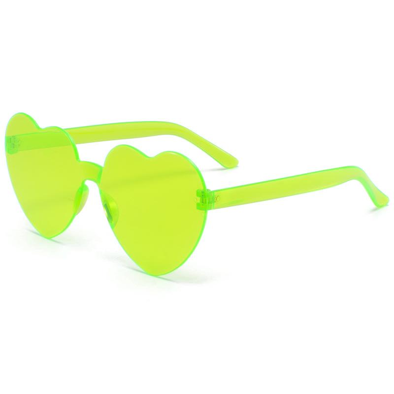 Free shipping  Candy color heart shape ocean personality Frameless Children's Sunglasses Fashion Candy Love Sunglasses