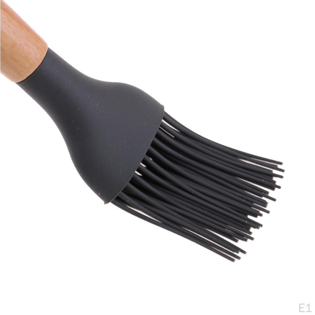 1 Set Silicone Cooking Kitchen Utensils with Wooden Handle for Camping Hiking Backpacking