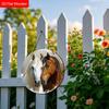 Rustic Wooden Sign with Horse Pattern - Unique Wall Pediments - Ideal for Front Door, Yard, Wall Decor