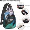 AU864 Ocean Animal Manatee Crossbody Sling Backpack Sling Bag Chest Bag Shoulder Bag Casual Day Pack For Unisex