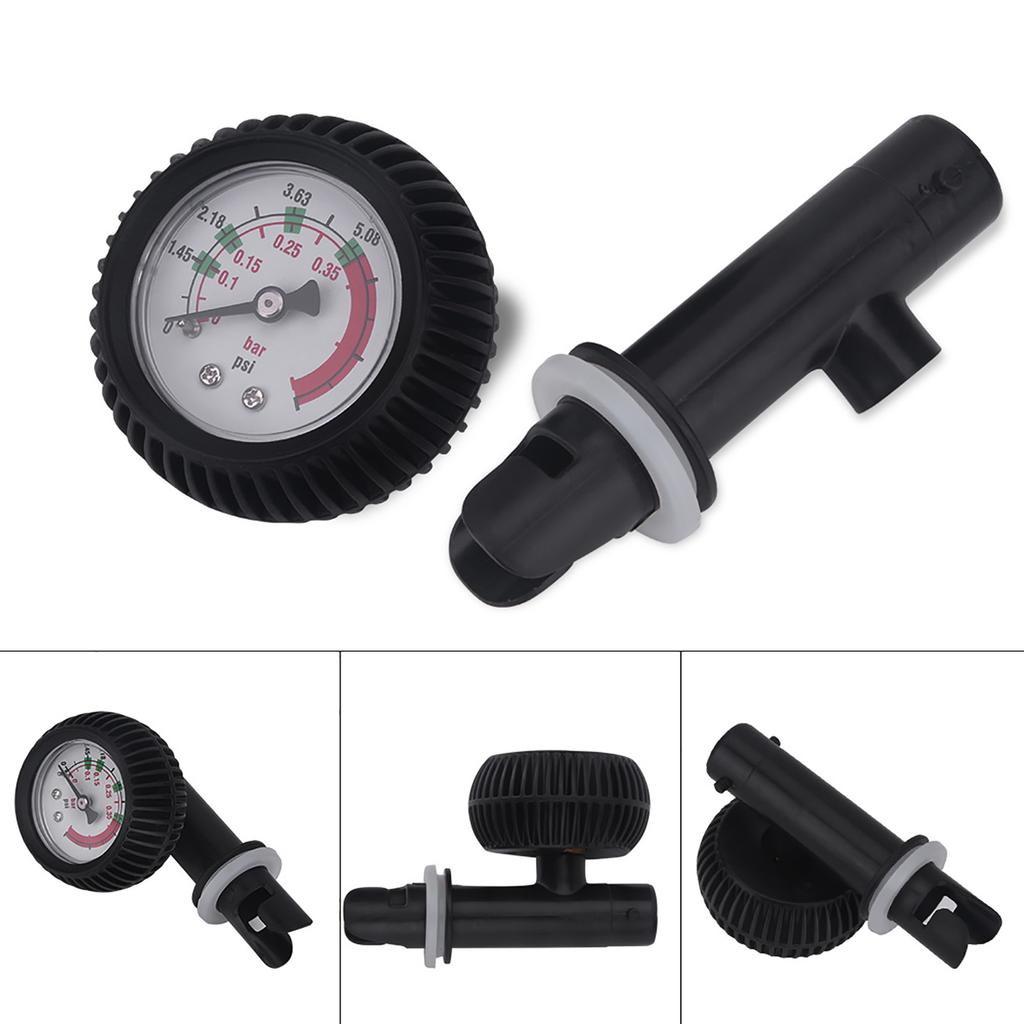 Nylon Inflatable Boat, Pressure Gauge Barometer   Pool Rafts Ride ons for Kayak Raft Black