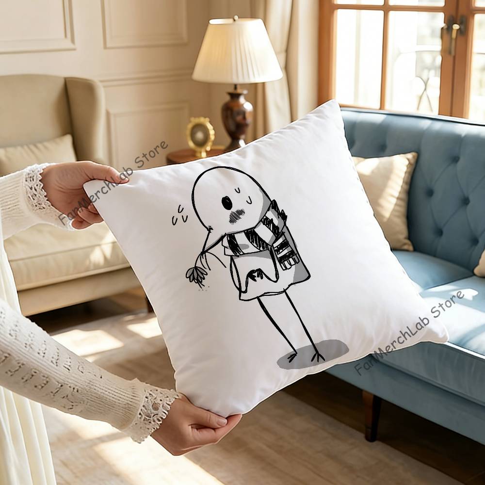 GGoodnight Anime PPunpun Pillow Case Ultra Soft Skin Friendly Fabric Cloud Like Comfort Concealed Zipper
