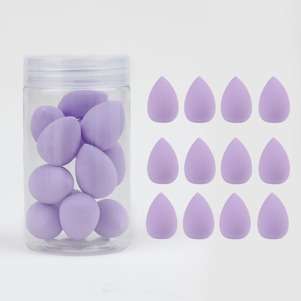 12pcs Mini Beauty Sponge Egg Water Drop Small Makeup Egg Powder Puff Dry Wet Combined Cosmetic Tools With Storage Box