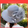 Chapeau de soleil élégant pour femme avec décoration florale pour les événements extérieurs d'été