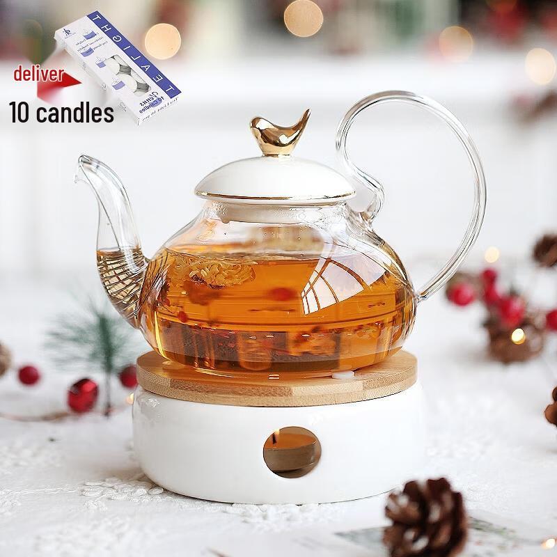 HANDUNYOU Heat-Resistant Glass Teapot Set with Base